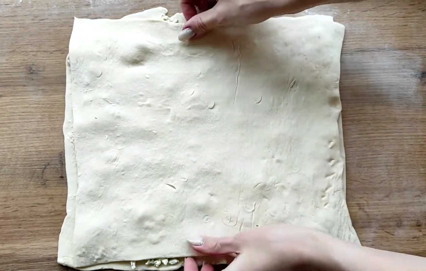 Пирог "Ёлочка" из слоеного теста-Шаг 6