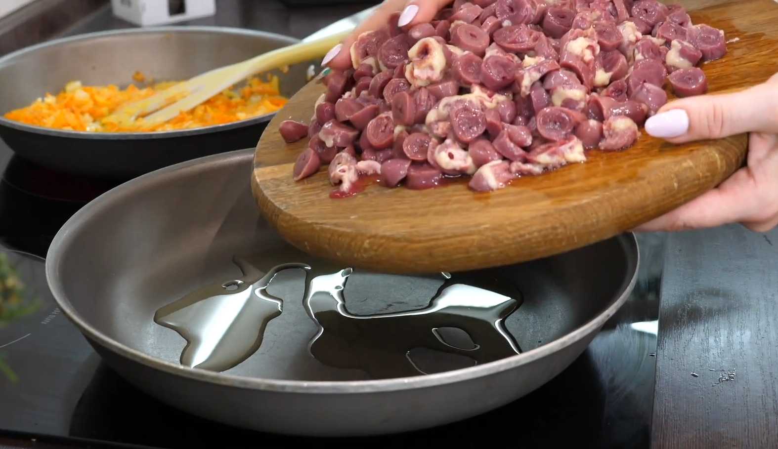 Пирог с куриными сердечками-Шаг 5