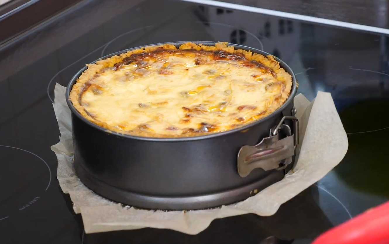 Пирог с куриными сердечками-Шаг 13