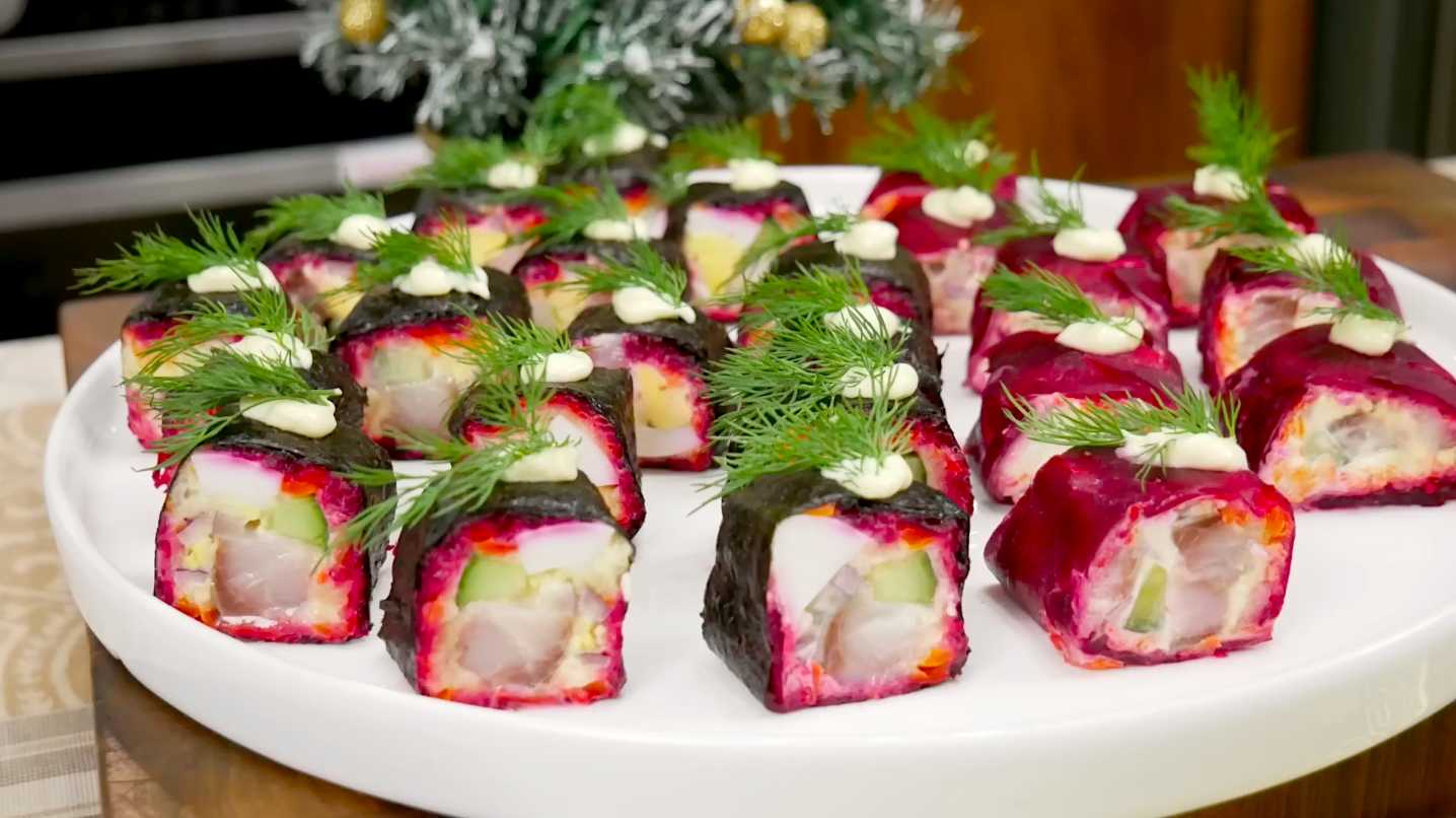 Роллы Селедка под шубой-Шаг 10