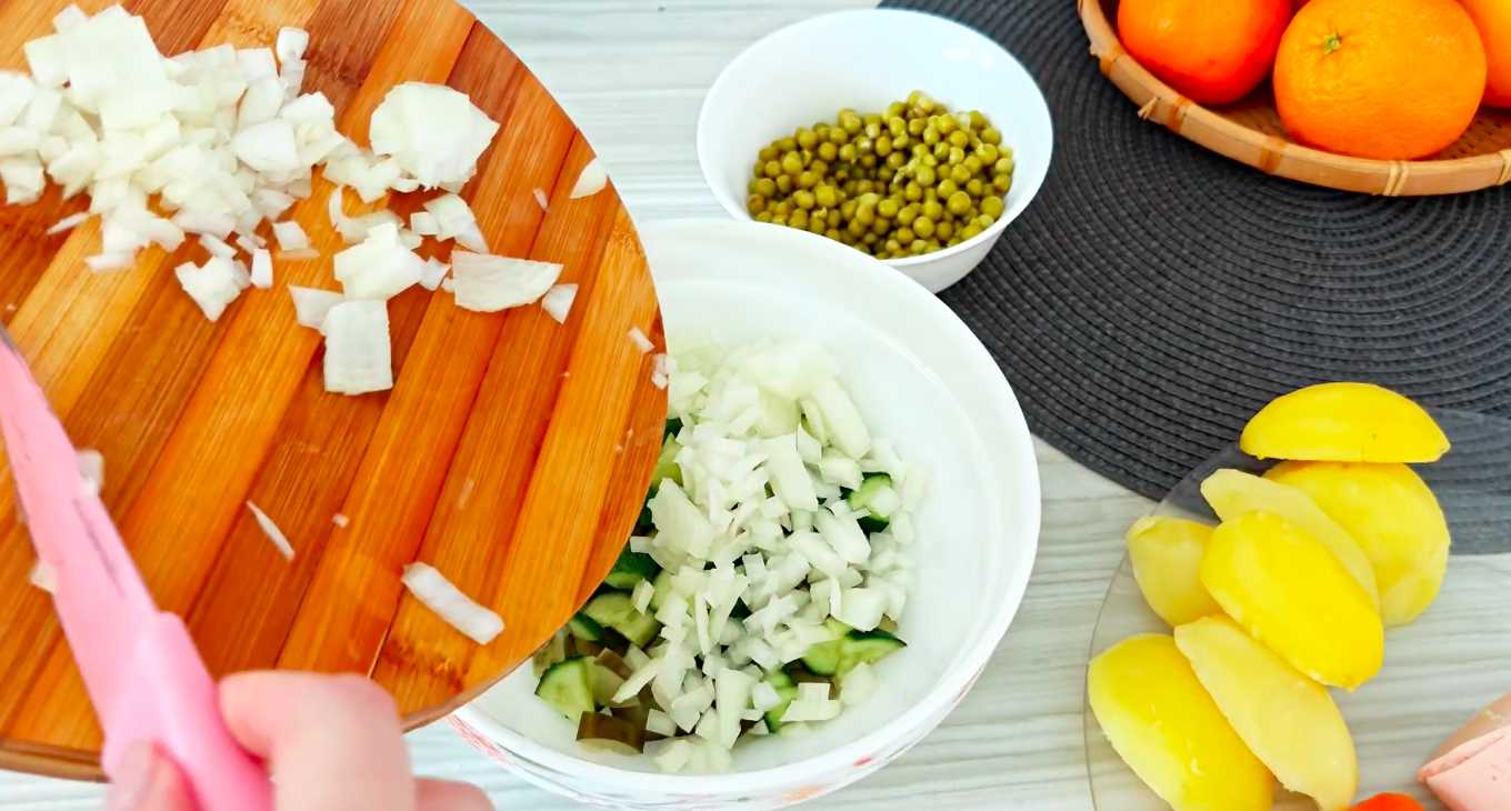 Оливье вегетарианский без колбасы-Шаг 3