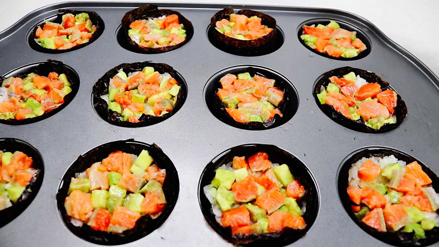 Новогодние суши-кексы-Шаг 10