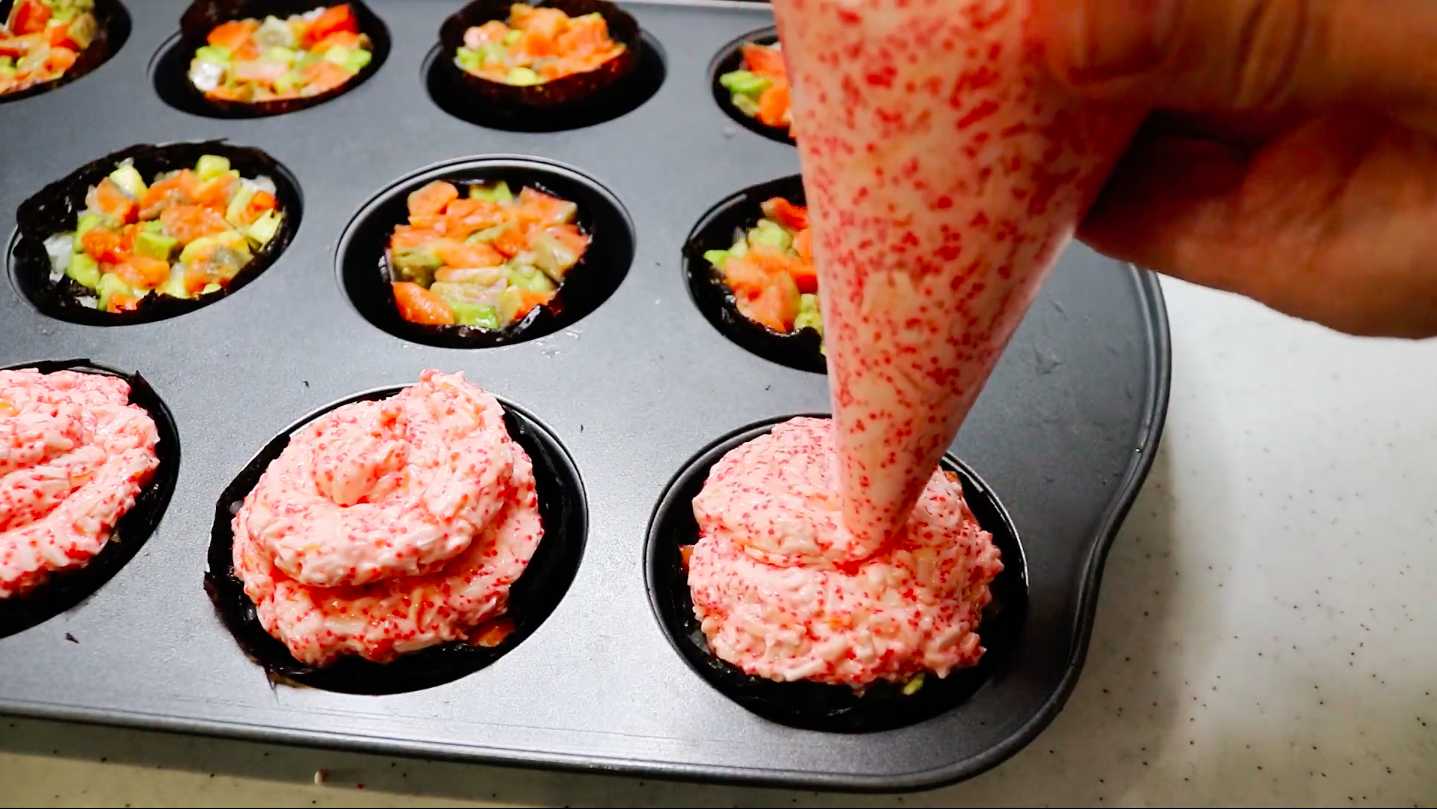 Новогодние суши-кексы-Шаг 12