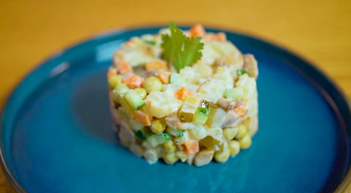 Постное оливье с грибами-Шаг 6