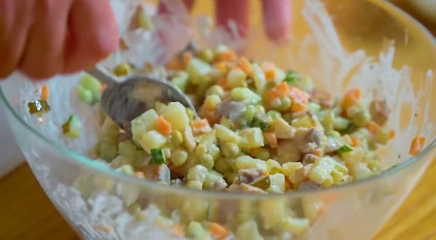 Постное оливье с грибами-Шаг 5