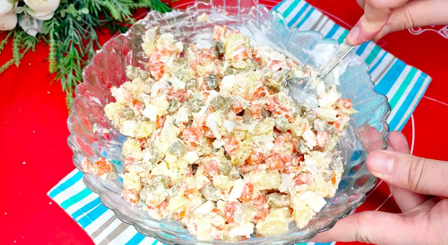 Оливье в тарталетках-Шаг 7