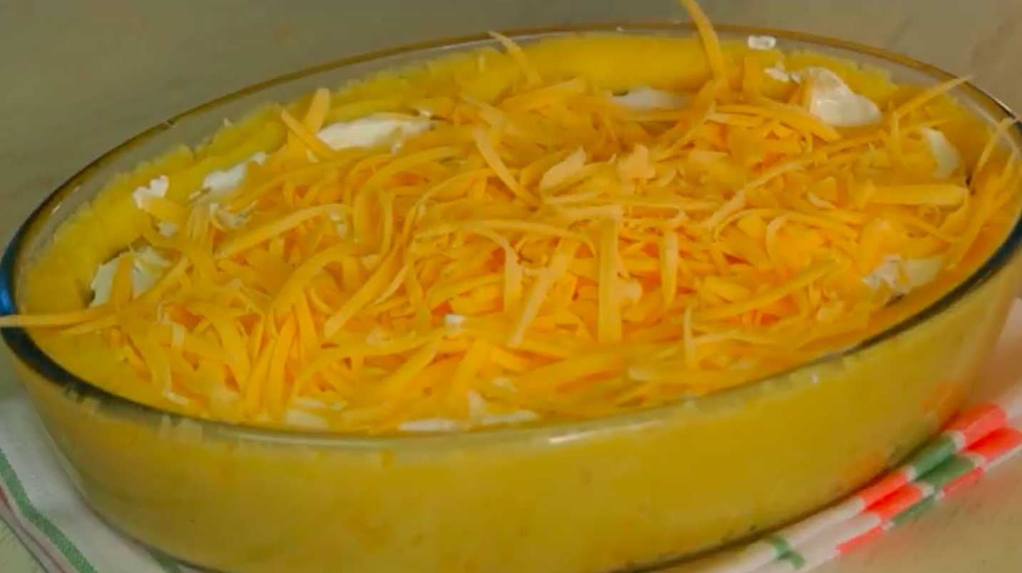 Запеканка из картофельного пюре с грибами-Шаг 8