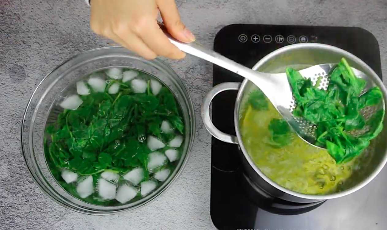 Палак панир-Шаг 2