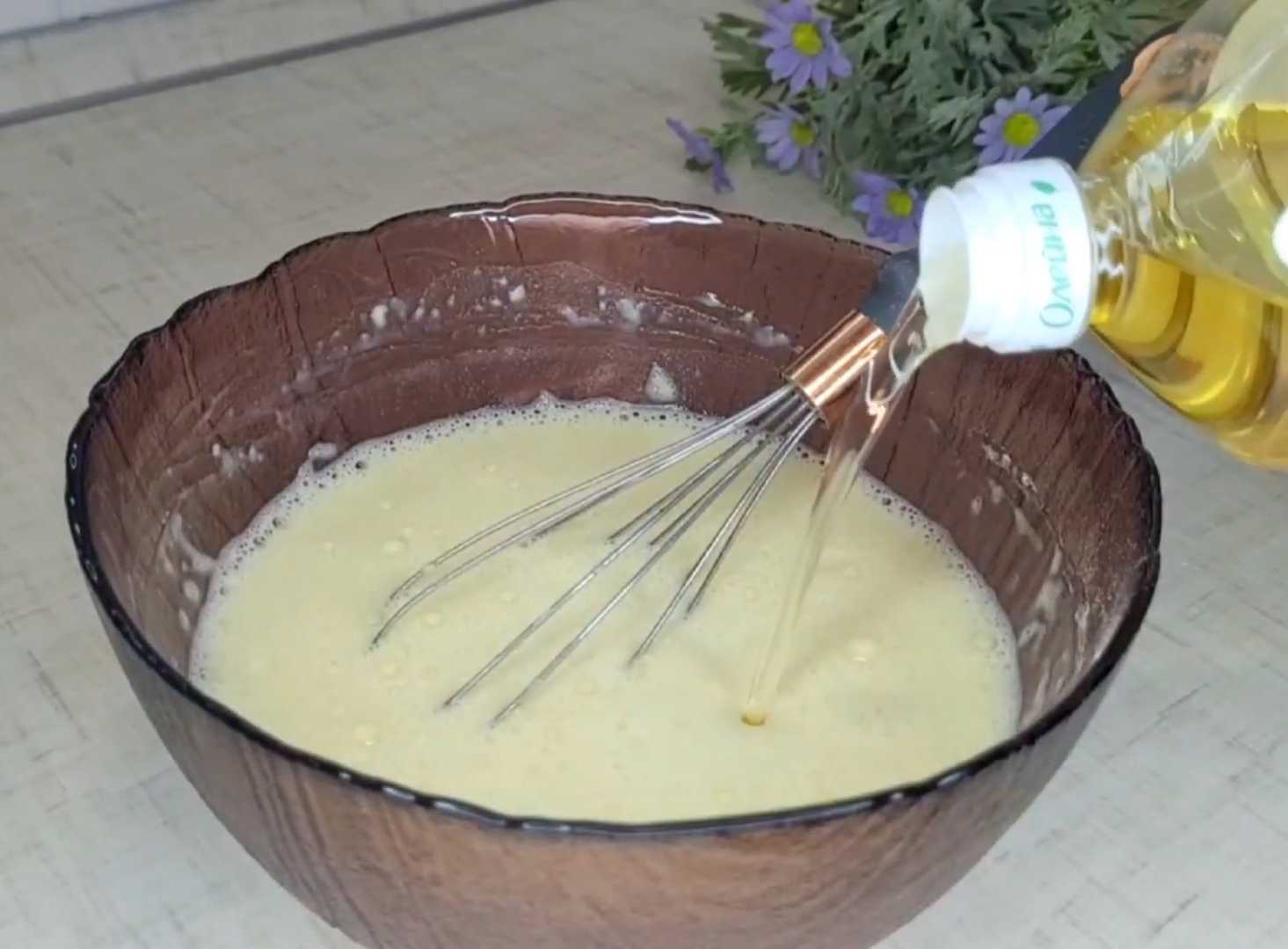 Блины на молоке с колбасой и сыром-Шаг 5