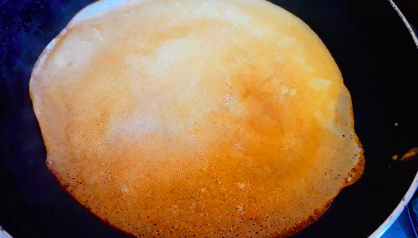 Блины на кефире и кипятке-Шаг 9