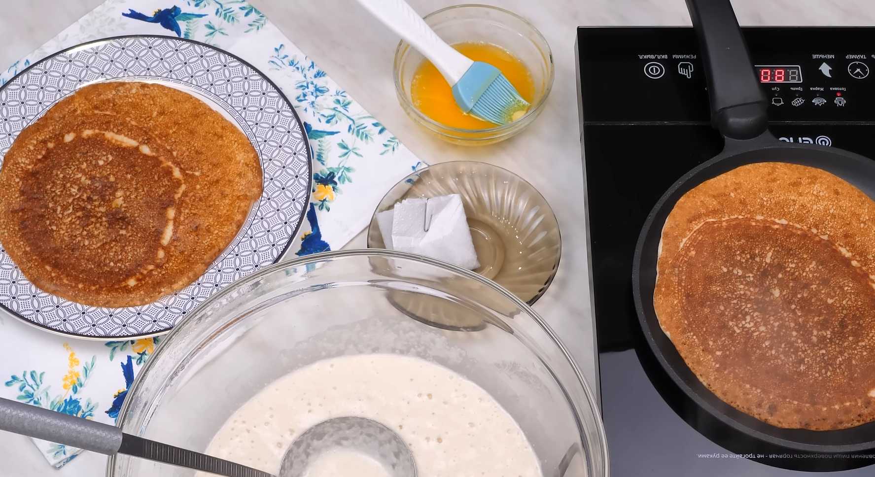 Дрожжевые блины на манке и молоке-Шаг 15