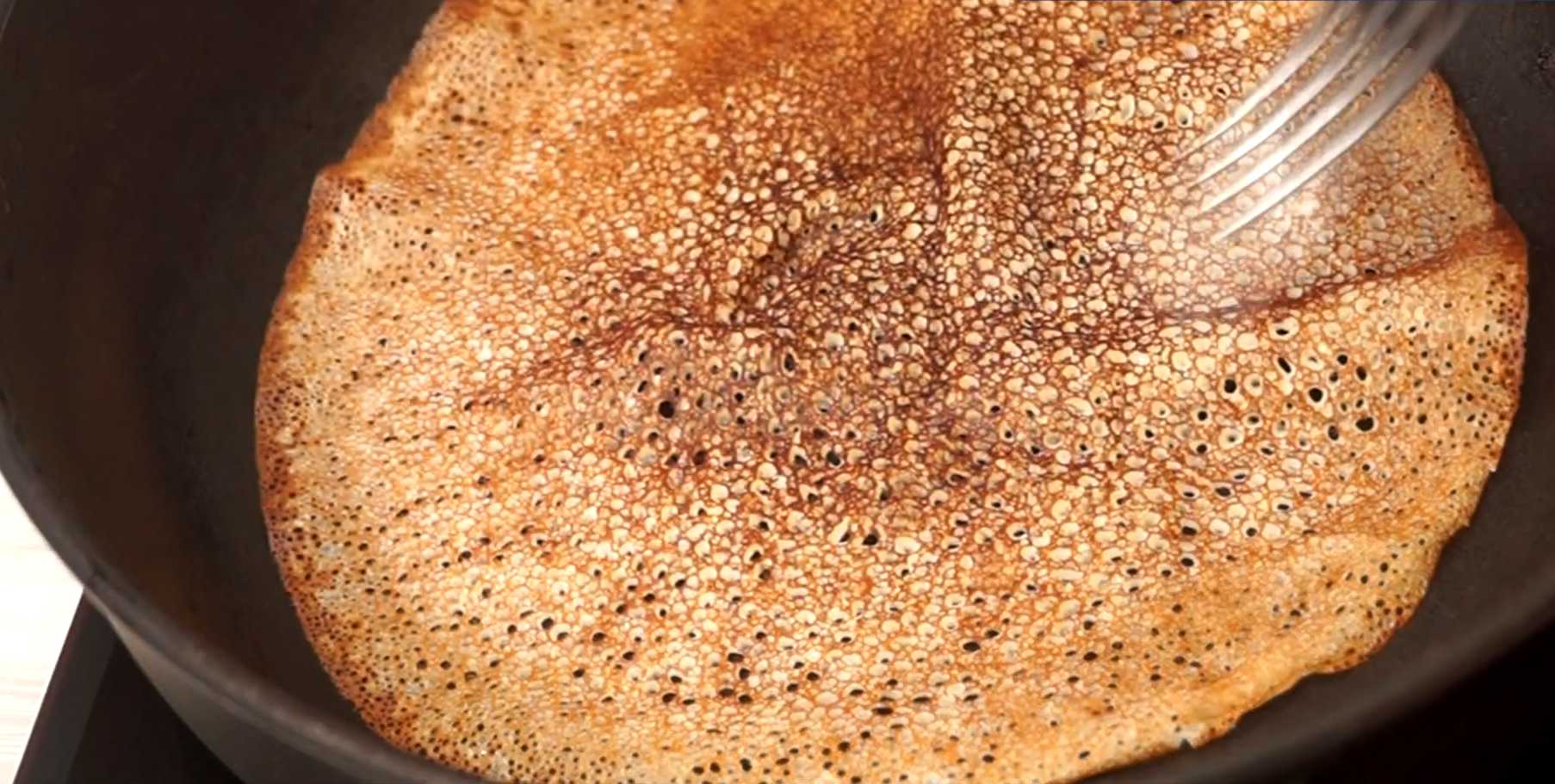 Блины на кипятке кружевные-Шаг 9