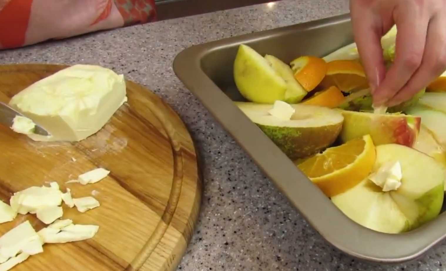 Запеченные яблоки и груши с апельсином-Шаг 5