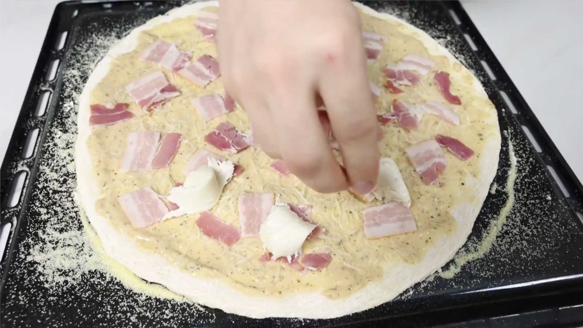 Пицца карбонара-Шаг 13