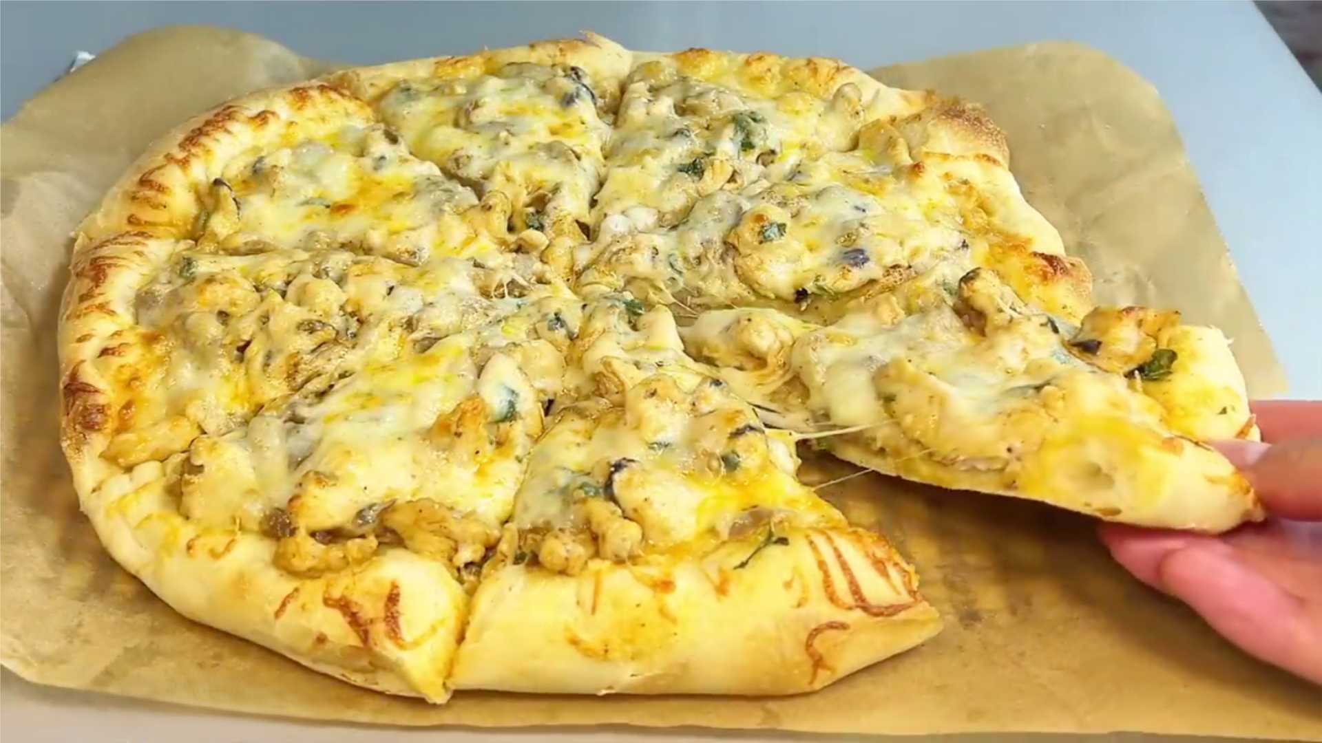 Пицца с курицей-Шаг 18