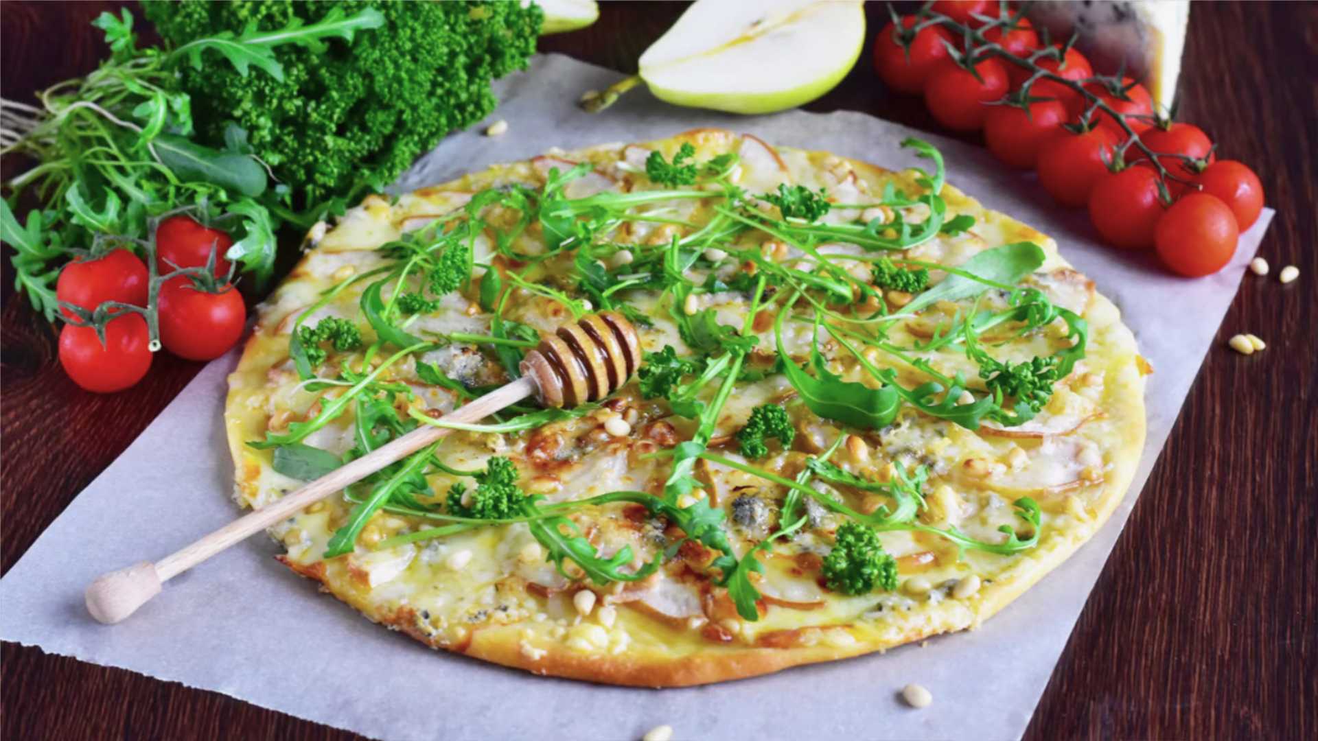 Пицца с грушей и горгонзолой-Шаг 13