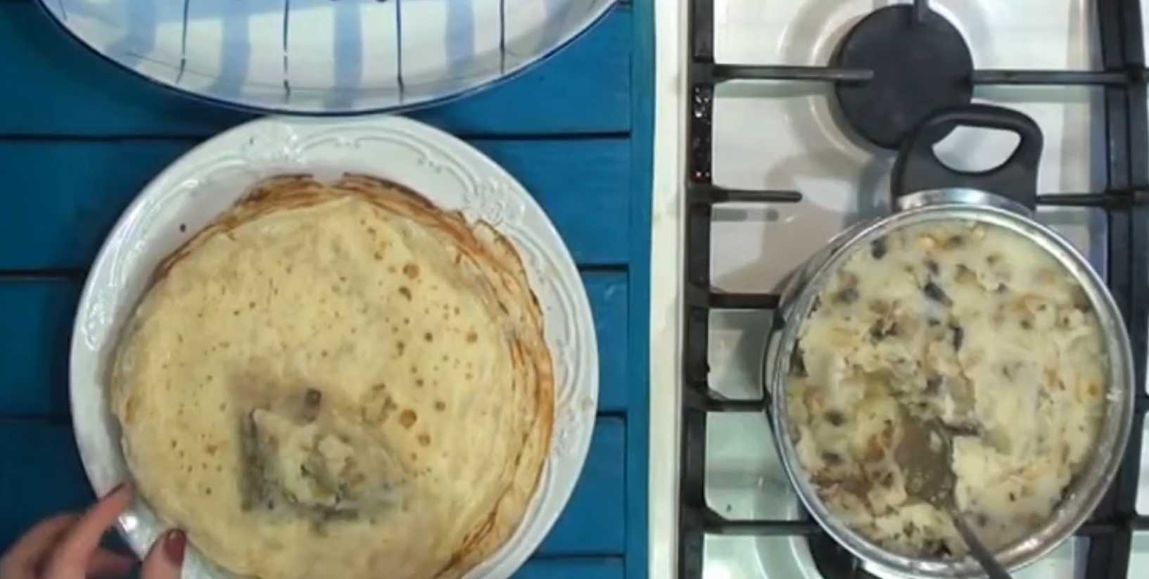 Блины с картошкой и грибами-Шаг 11