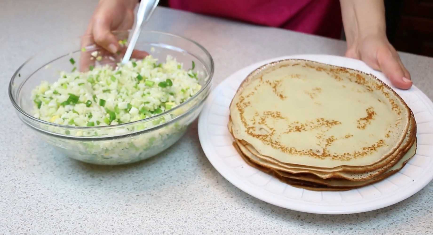 Блины с рисом и яйцом-Шаг 14