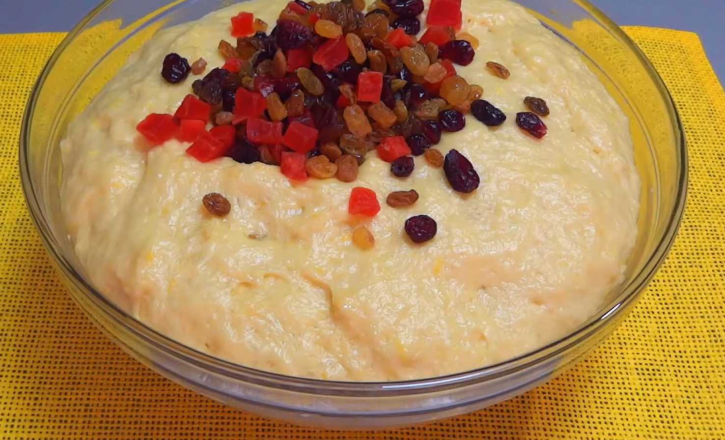 Пасхальный кекс-кулич с изюмом и цукатами-Шаг 9