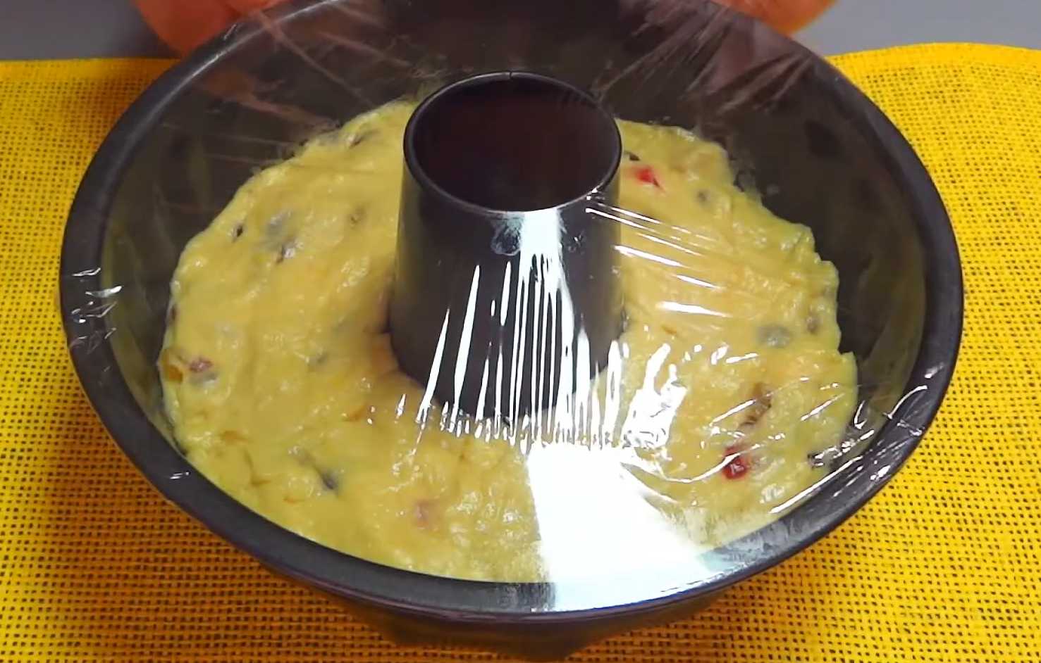 Пасхальный кекс-кулич с изюмом и цукатами-Шаг 11