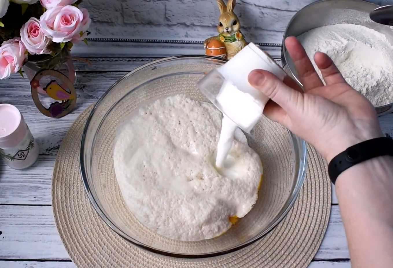 Кулич на сметане с ореховой начинкой-Шаг 4