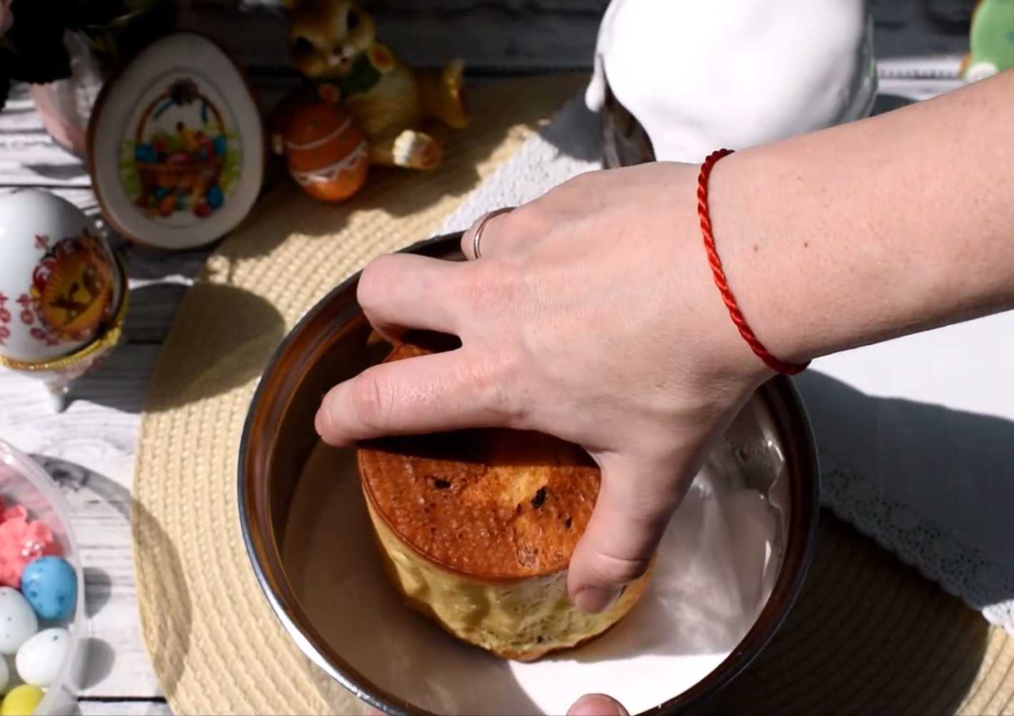 Кулич на сметане с ореховой начинкой-Шаг 24