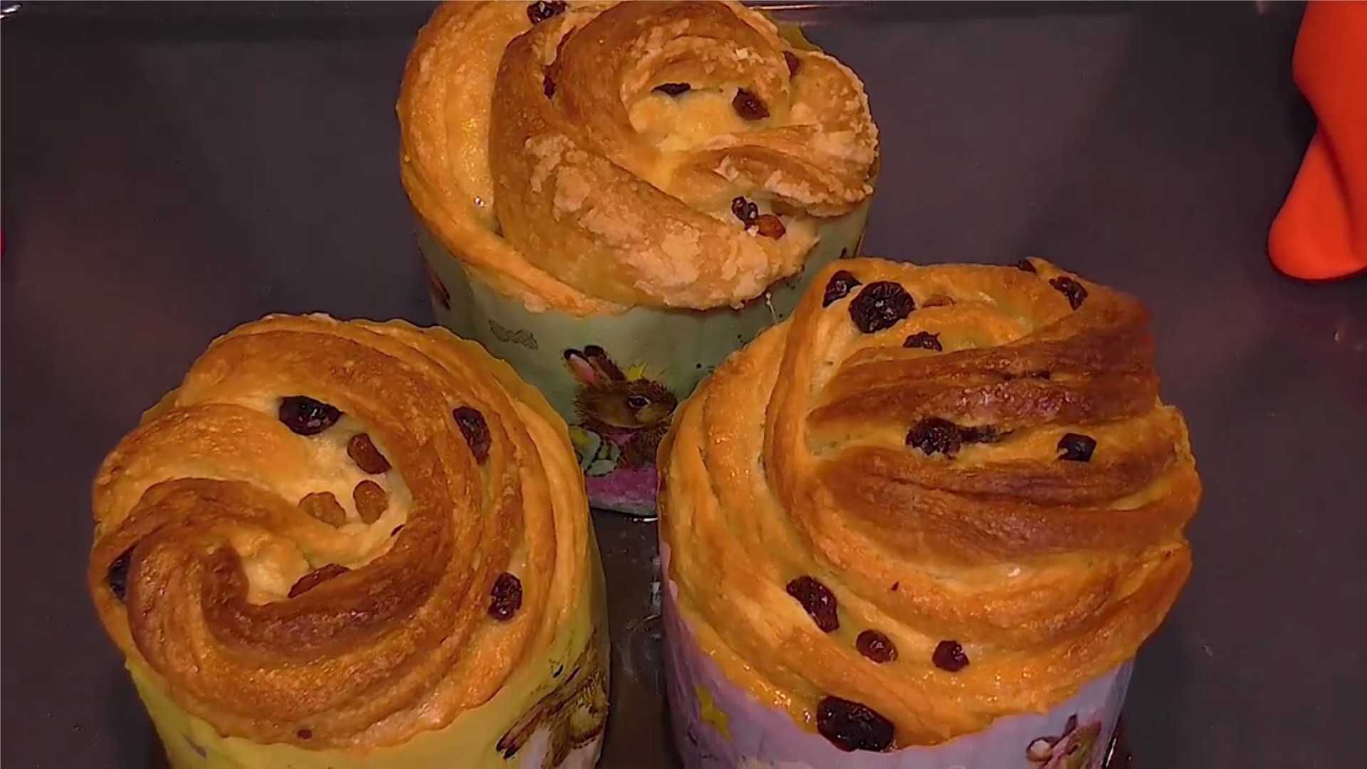 Кулич Краффин из слоеного теста-Шаг 15