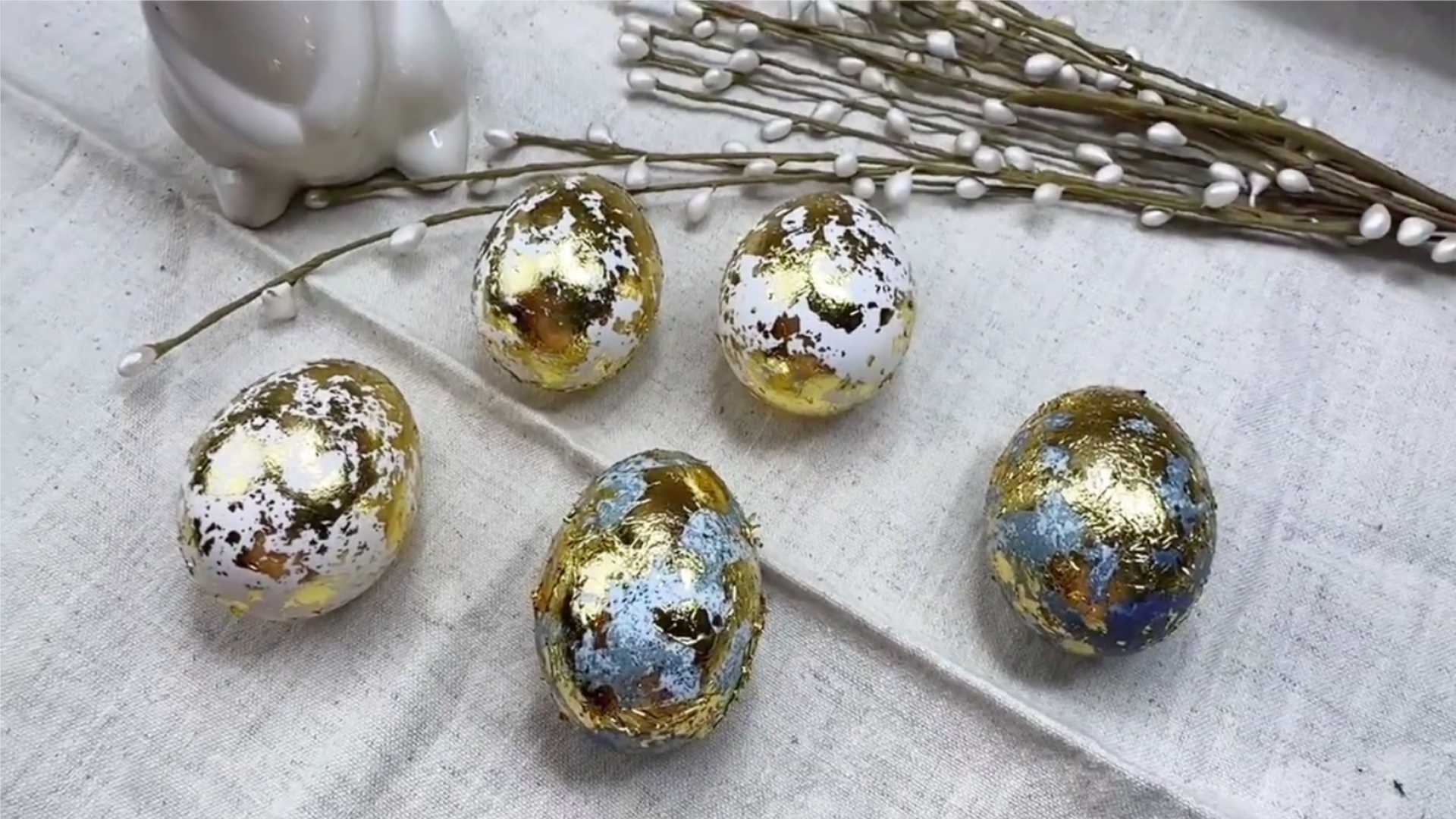 Яйца на Пасху с поталью-Шаг 7