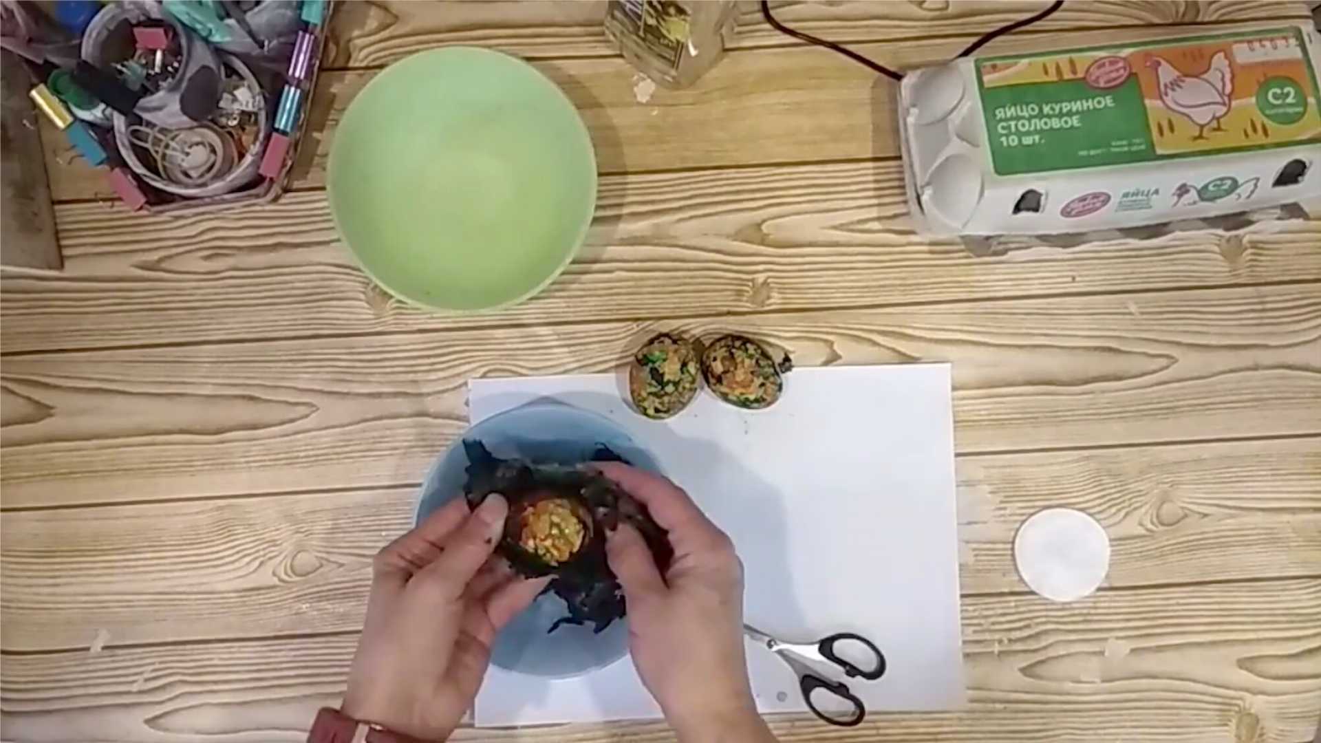 Мраморные яйца на Пасху-Шаг 9