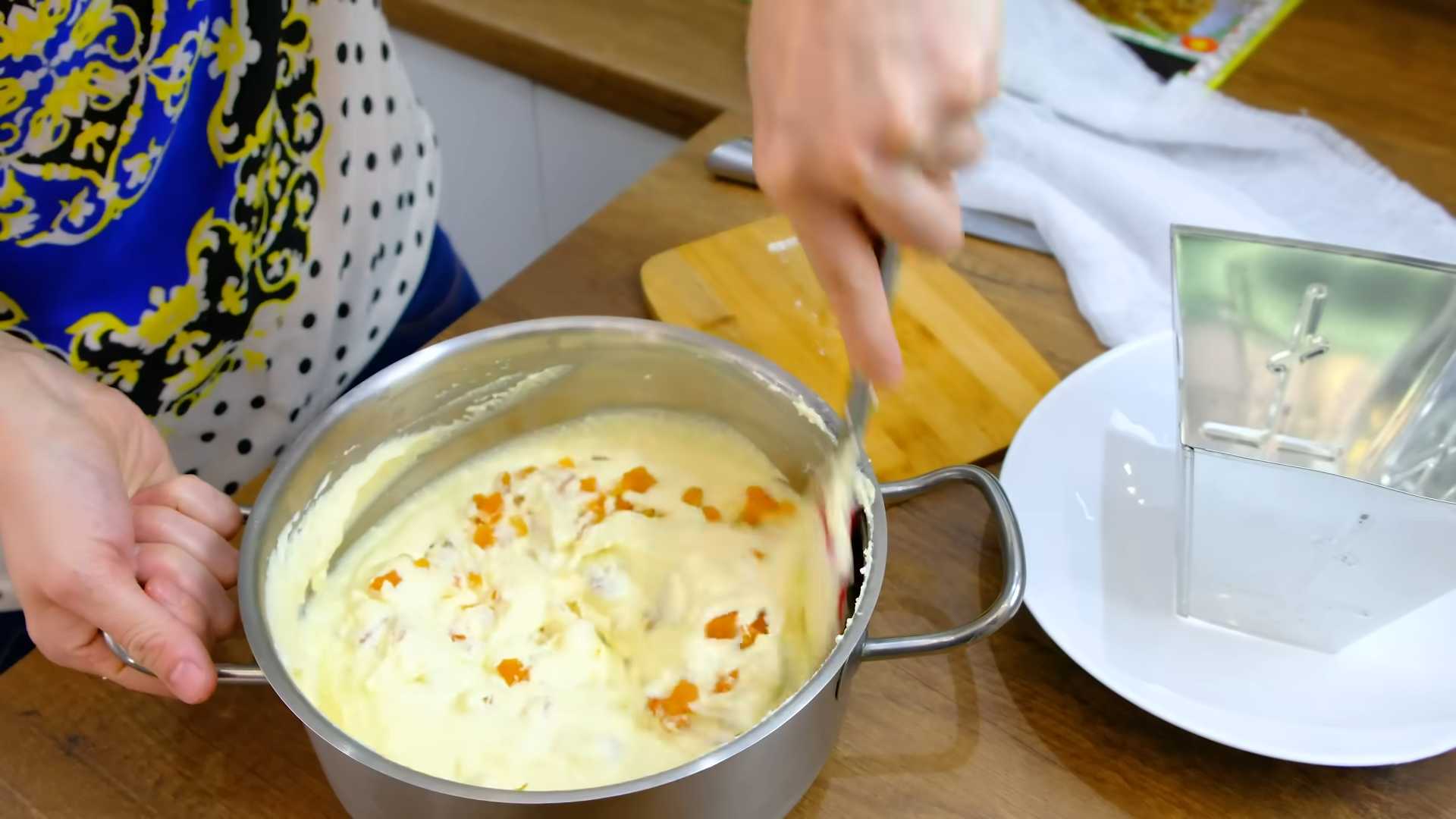 Царская творожная пасха без выпечки с курагой и апельсином-Шаг 7