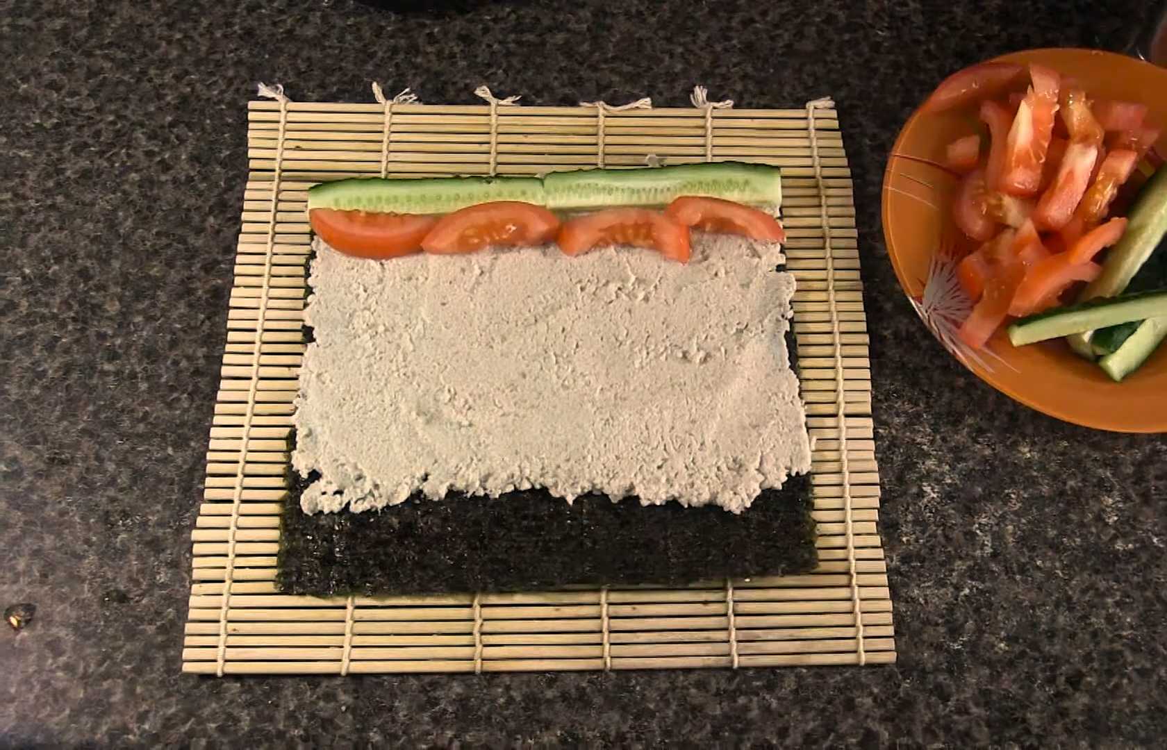 Веганские сыроедные роллы с цветной капустой и семечками-Шаг 8