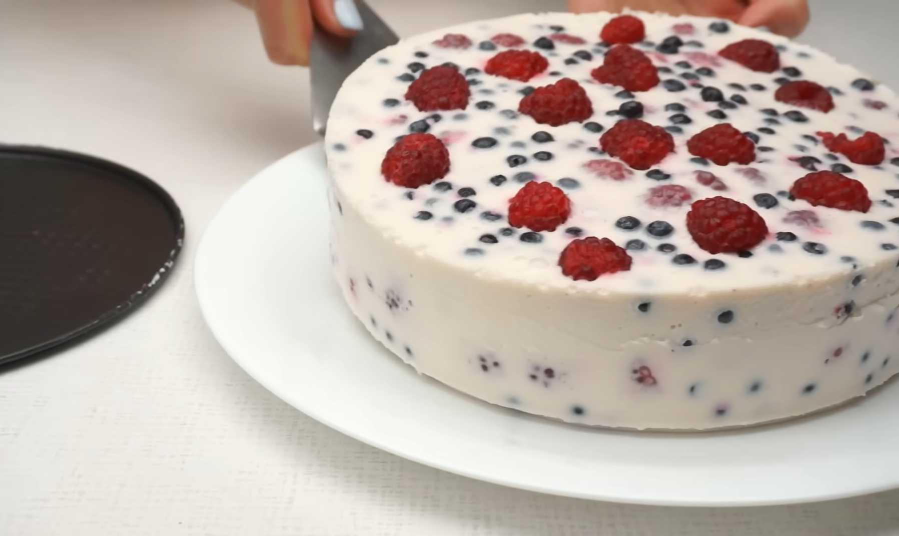 Ягодный торт без выпечки-Шаг 11