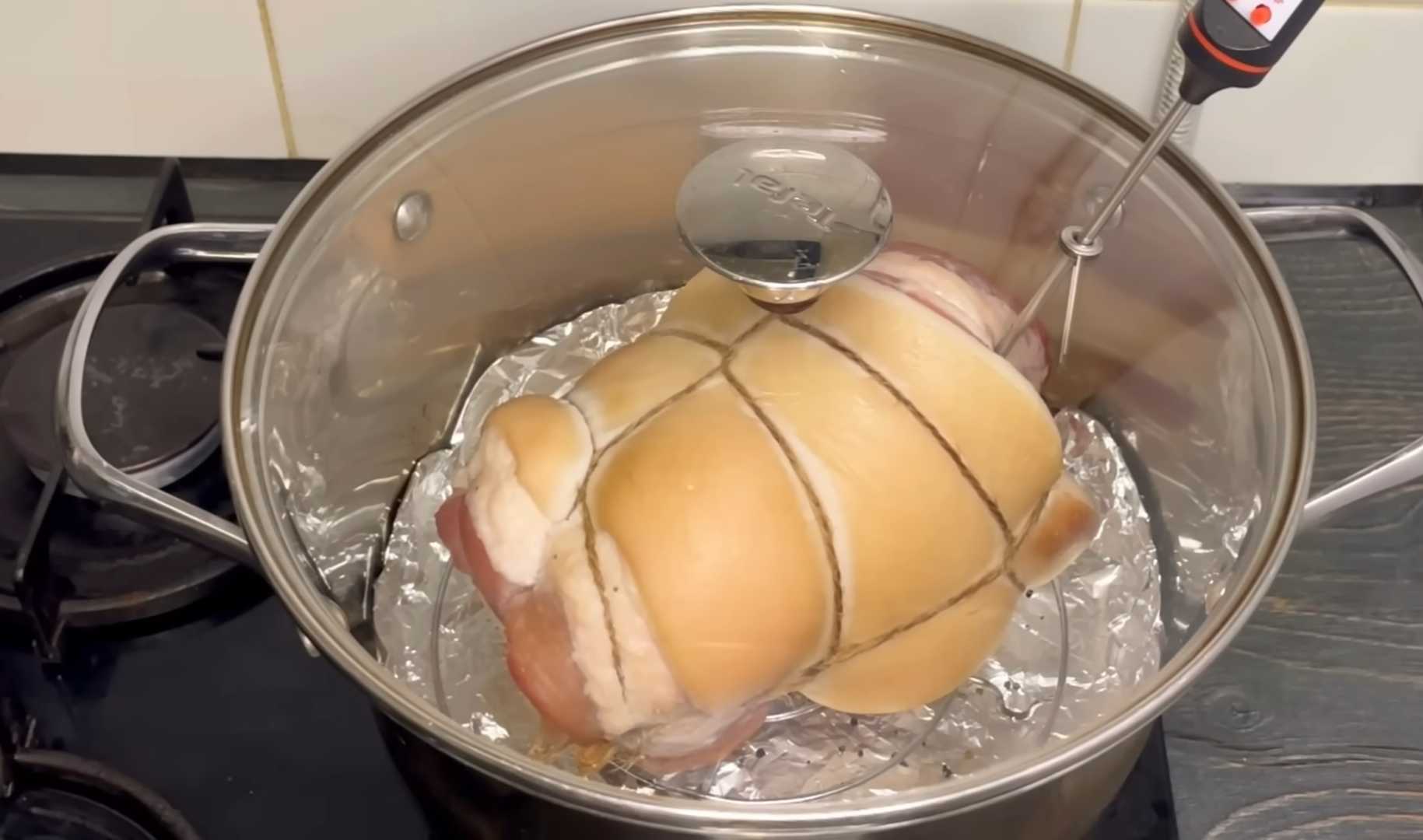 Грудинка и сало горячего копчения в кастрюле-Шаг 9