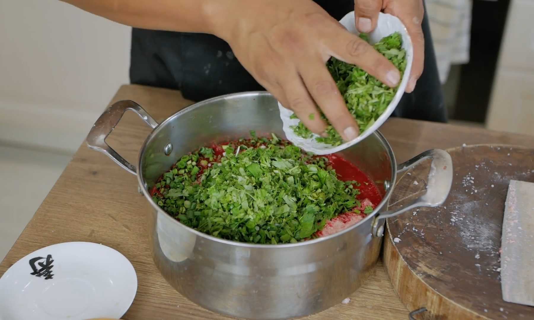 Традиционная бурятская кровяная колбаса и колбаса из желудка-Шаг 3