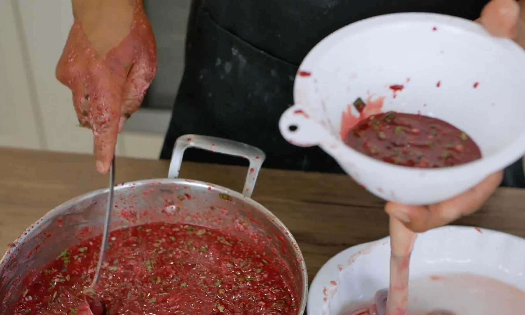 Традиционная бурятская кровяная колбаса и колбаса из желудка-Шаг 4