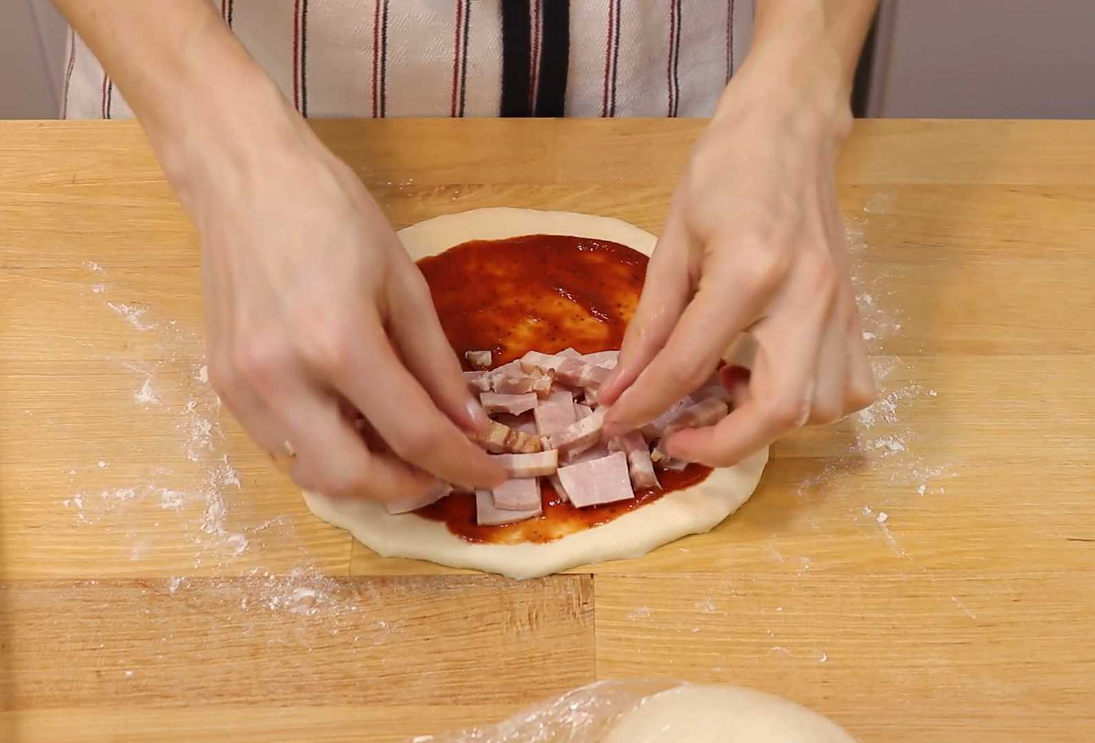 Закрытая пицца с курицей и сыром-Шаг 10