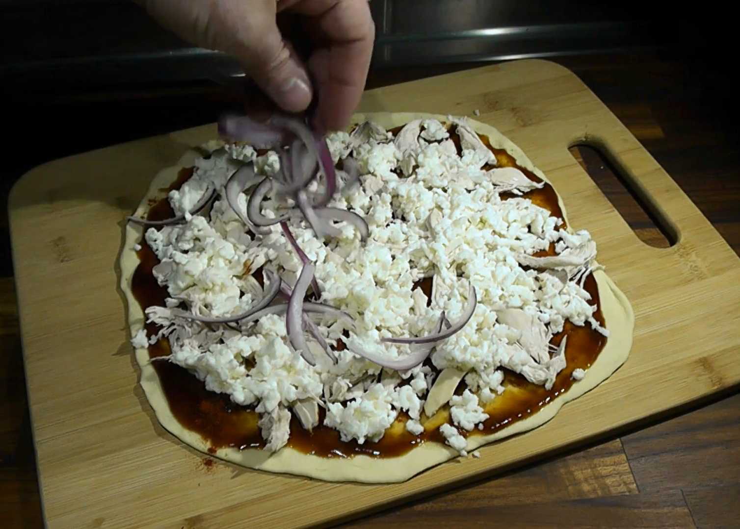 Пицца барбекю с курицей-Шаг 8