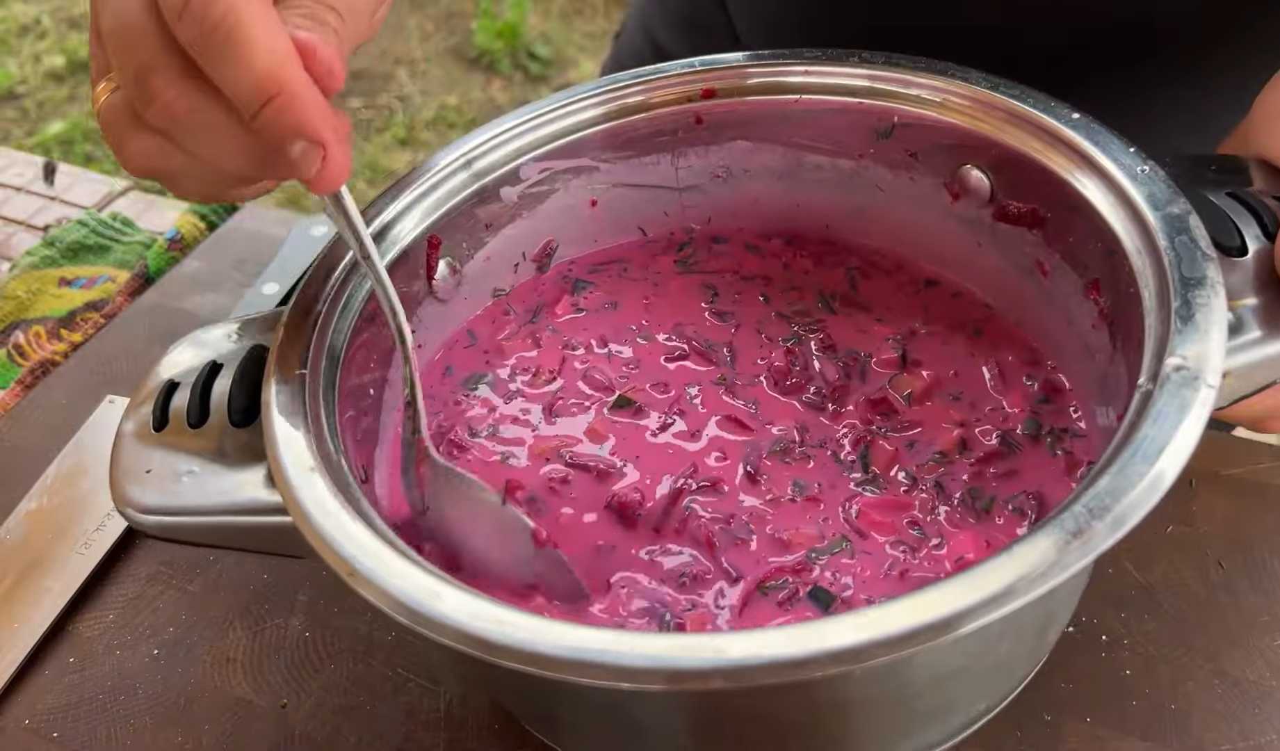 Холодный борщ на кефире-Шаг 8