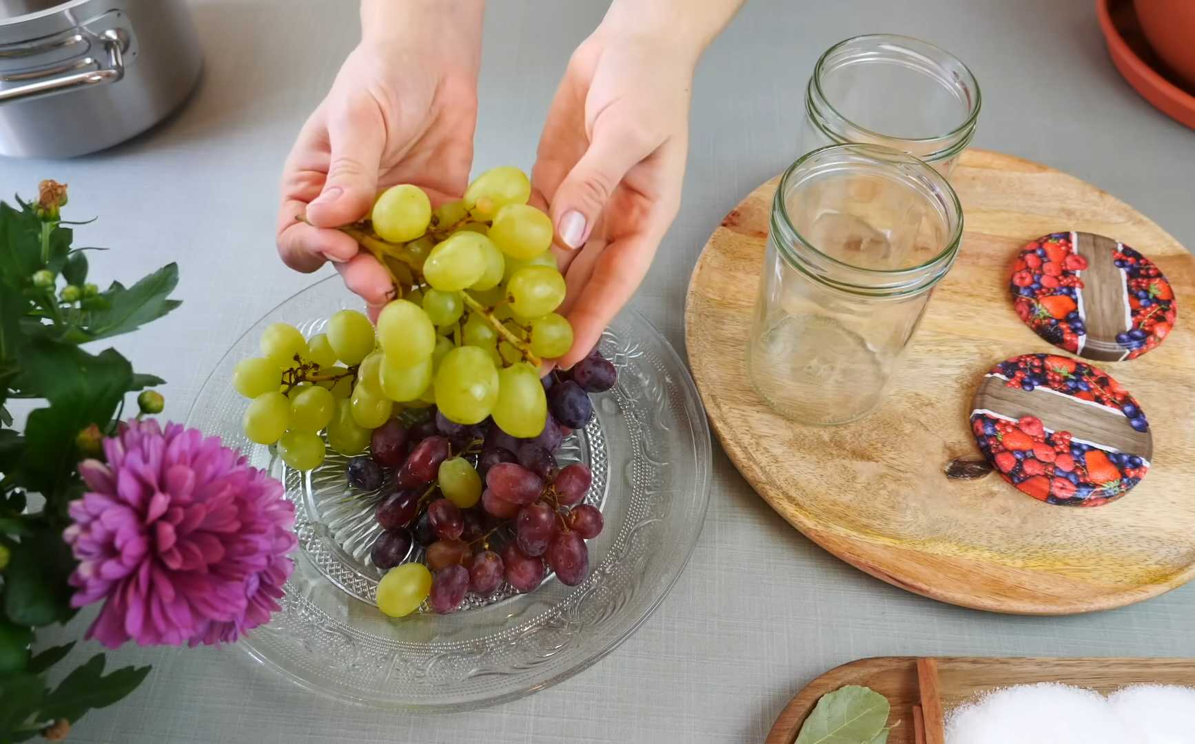 Маринованный виноград на зиму-Шаг 1