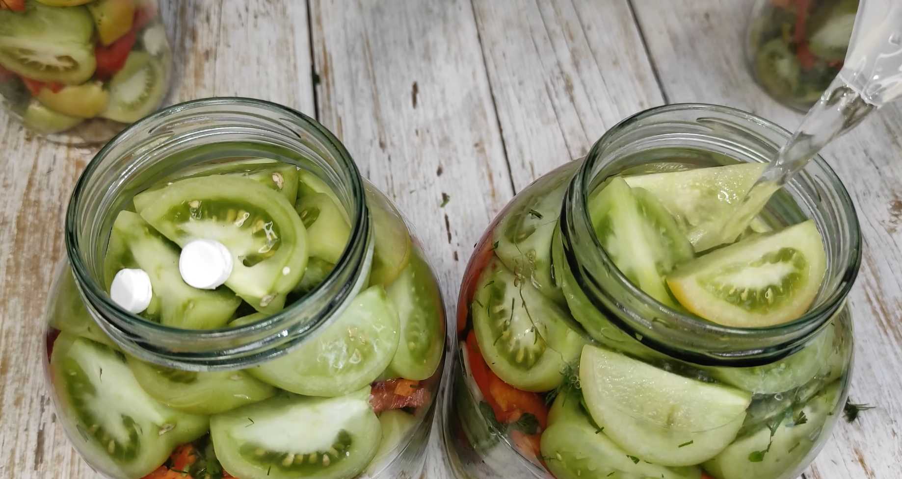 Маринованные зеленые помидоры на зиму-Шаг 10