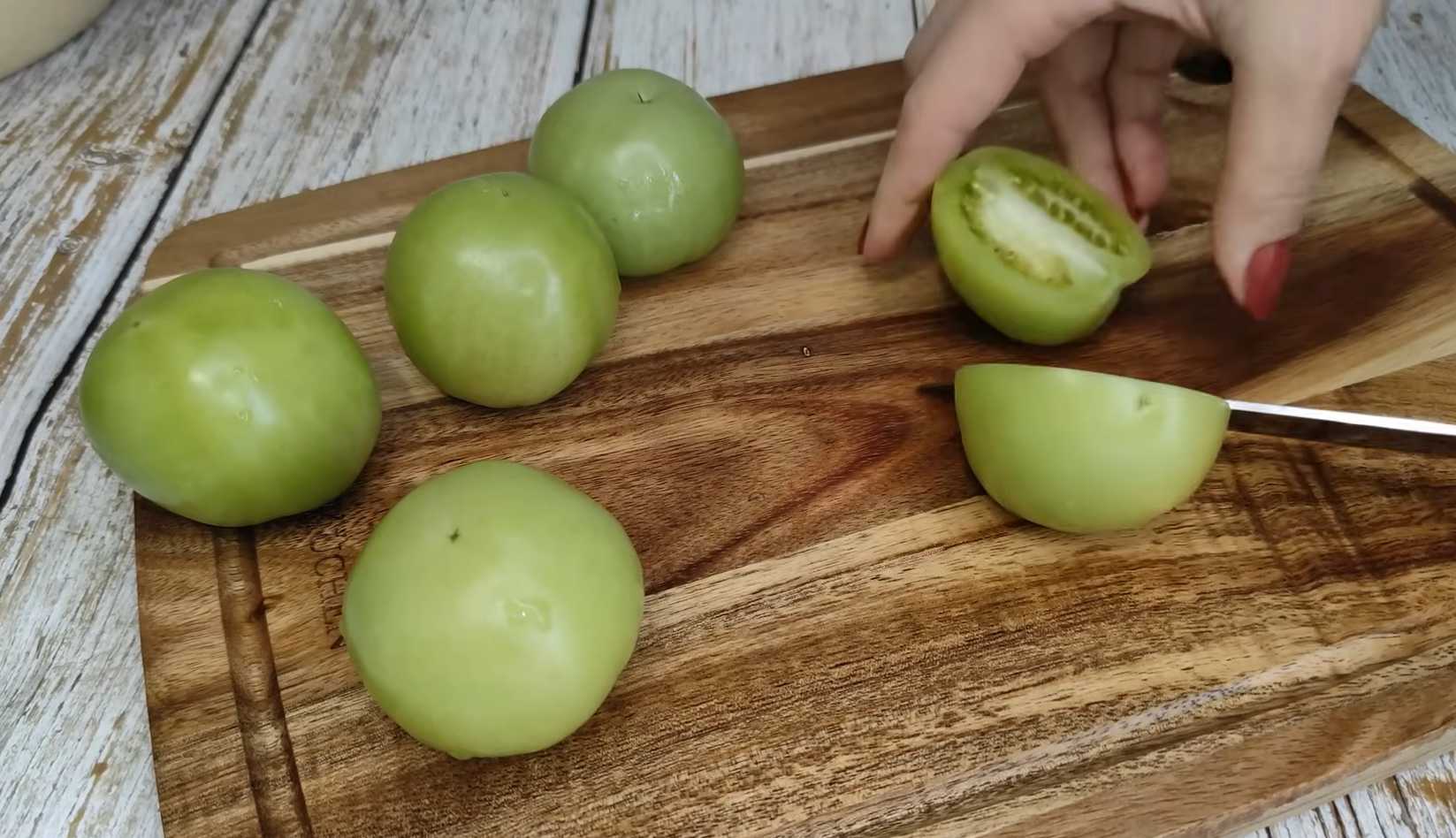 Маринованные зеленые помидоры на зиму-Шаг 2