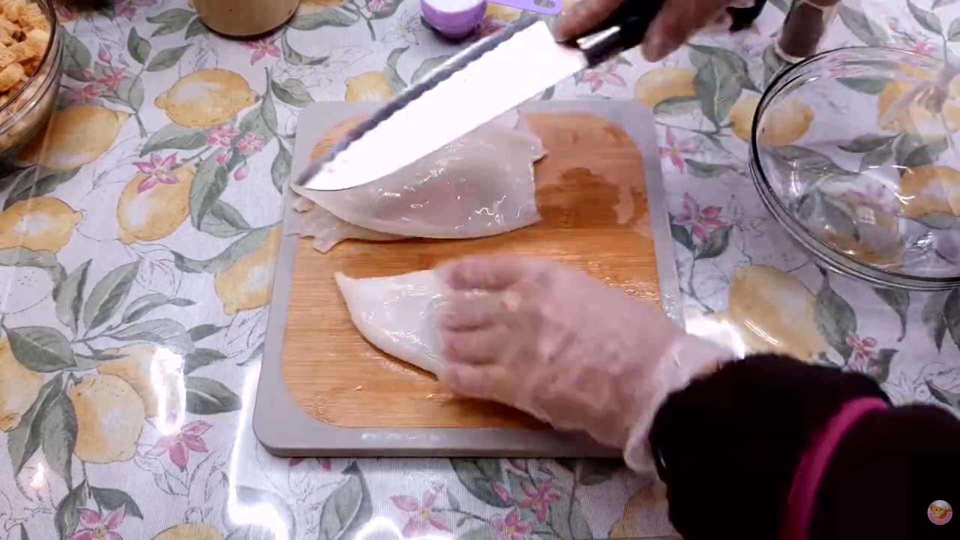 Салат Цезарь с кальмарами-Шаг 8