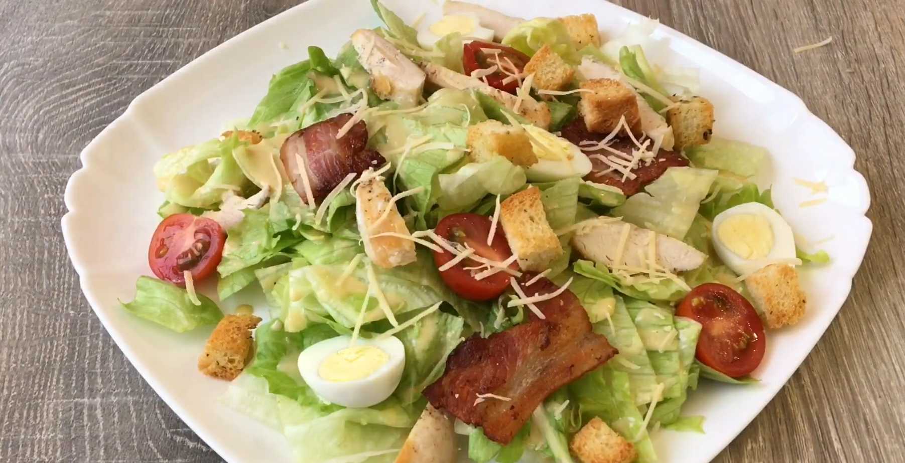 Классический салат Цезарь с курицей-Шаг 9