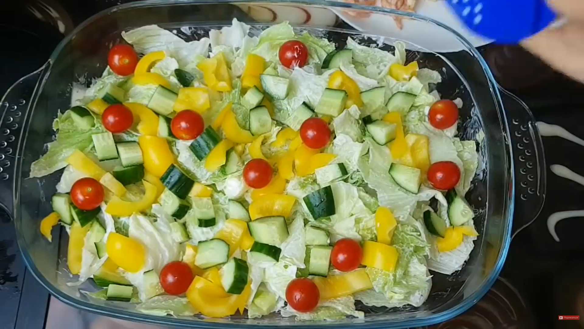 Салат Цезарь с креветками постный — Шаг 5