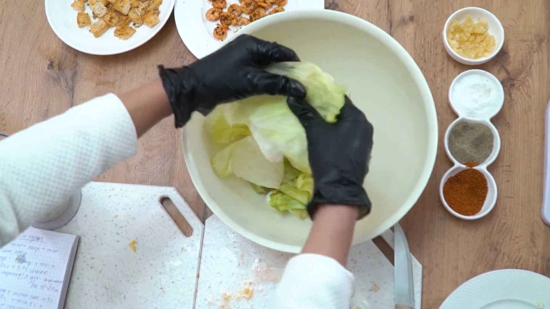 Салат Цезарь как в ресторане-Шаг 12