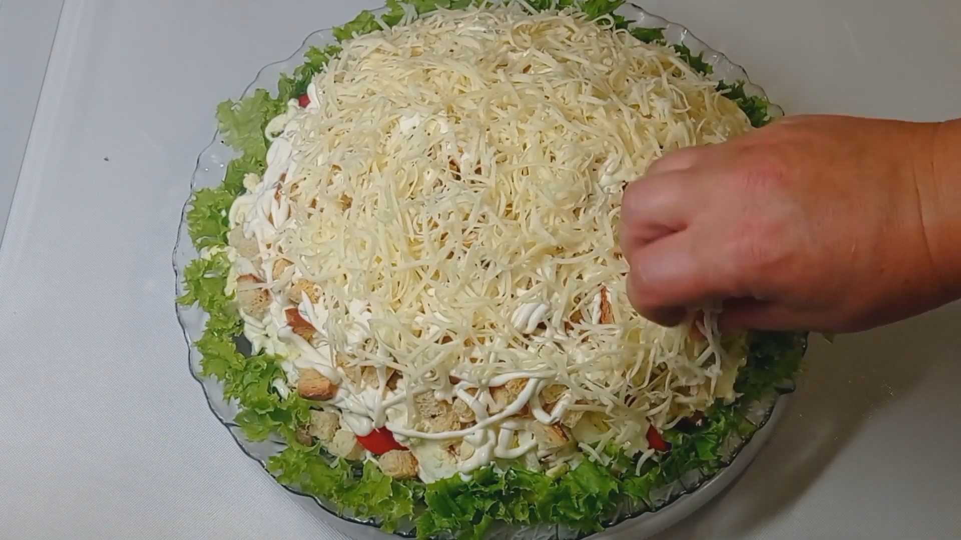 Салат Цезарь слоями-Шаг 15