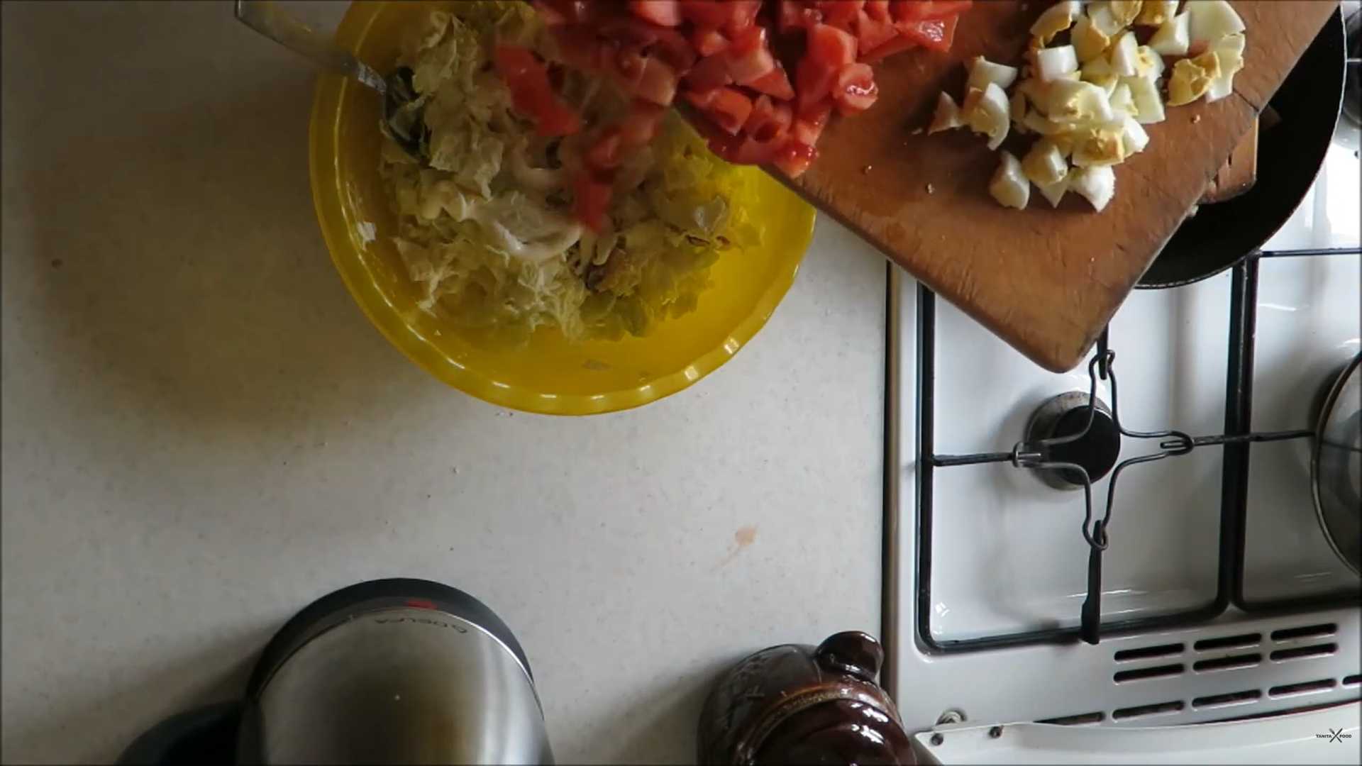 Салат Цезарь с мидиями-Шаг 9