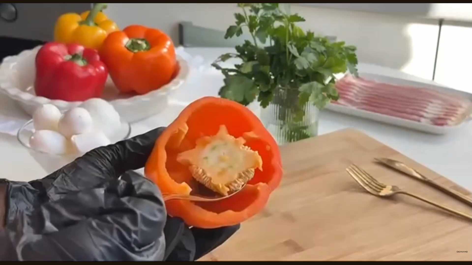 Перцы с беконом и сыром-Шаг 1