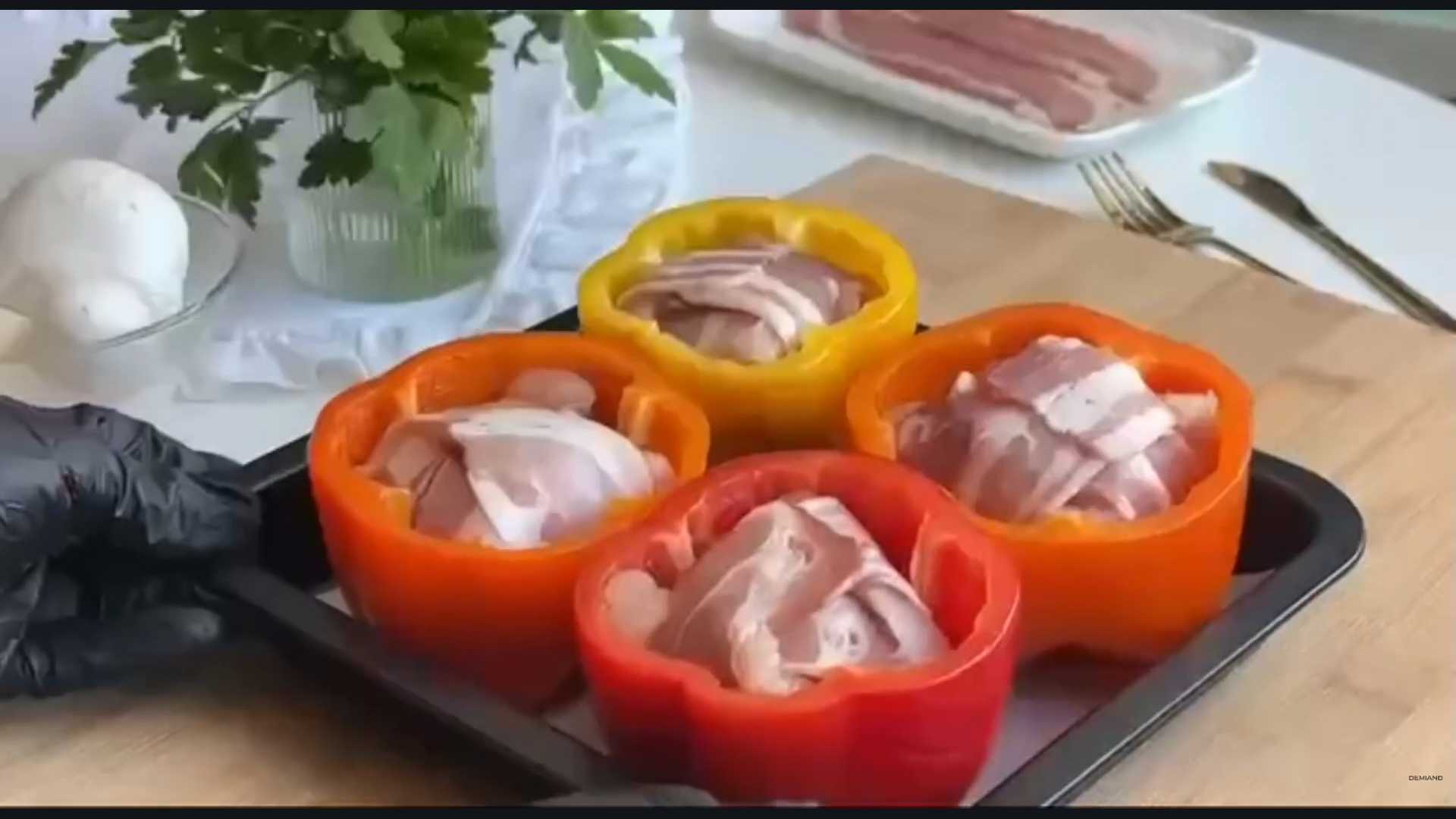 Перцы с беконом и сыром-Шаг 4