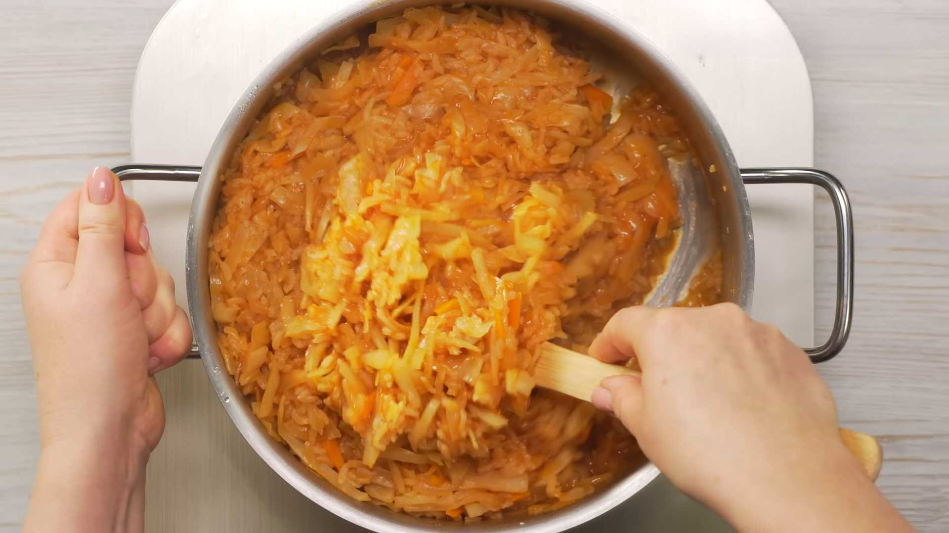 Рис с капустой Лаханоризо-Шаг 14